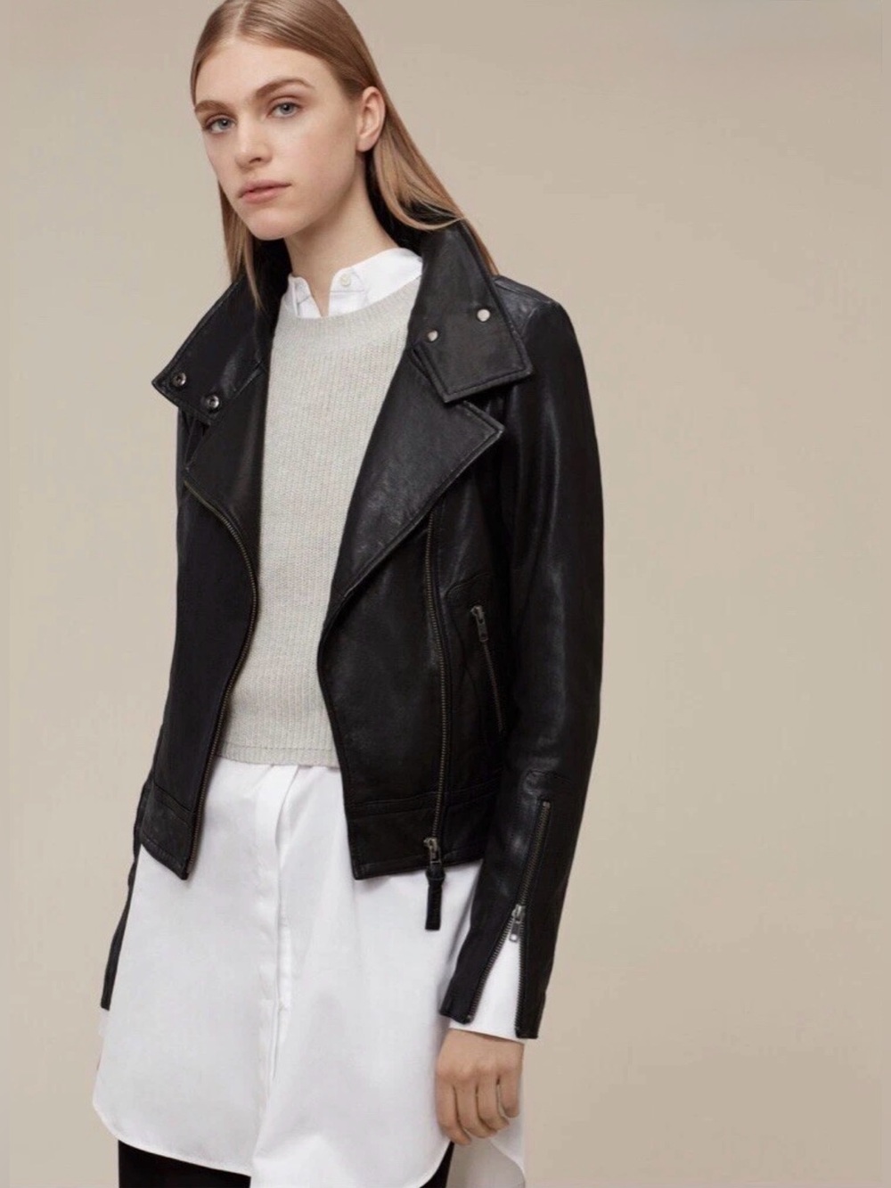 Mackage for Aritzia ‘Kenya’ Lambskin Leather Bomber Jacket